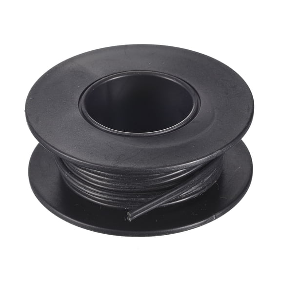 Uxcell 28AWG Silicone Ribbon Cable 2Pin 28 Gauge Flat Cable Flexible Silicone Wire 3m/9.8ft Black Tinned Copper Wire