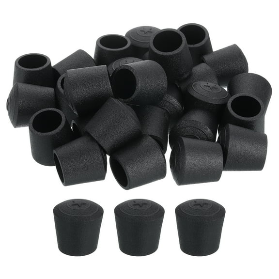 Uxcell 28Pcs Chair Leg Tips Caps, 5/8" Non-Slip Feet End Caps Cover, Arc Chair Leg Floor Protectors, Black