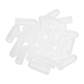 Uxcell 28Pcs Silicone End Caps, 3mm(1/8") ID 13mm(1/2") Height Round Rubber Elastic Screw Thread Protectors Flexible Screw Bolt Covers Caps for Metal Tube Rod Bolt, Clear