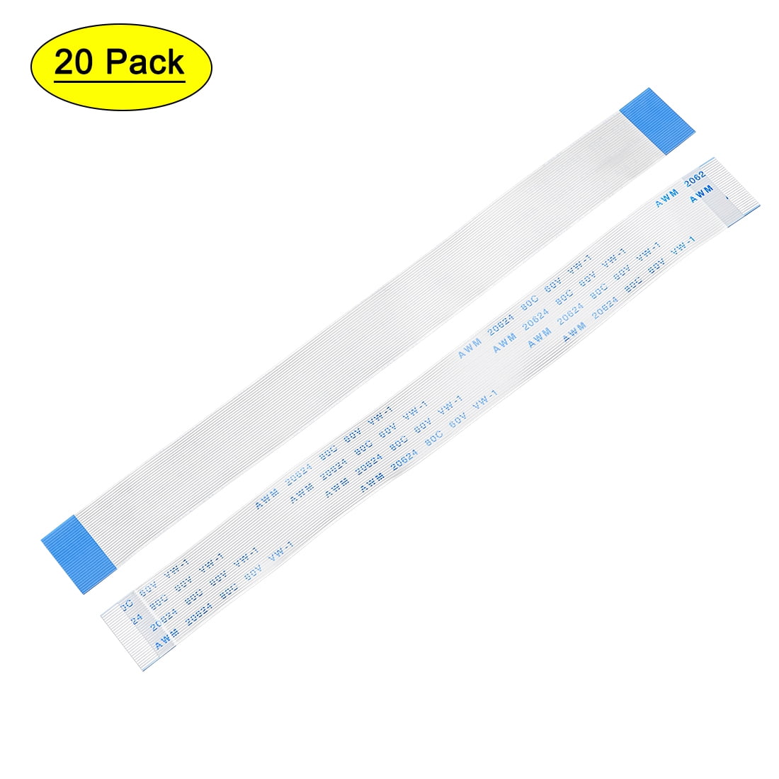 Lot De 20 Câbles Plats Flexibles FFC 10 Broches, Pas 0,5 Mm, Longueur 150 Mm - Pour Ordinateurs Portables, écrans LCD, Appareils électroniques - 11