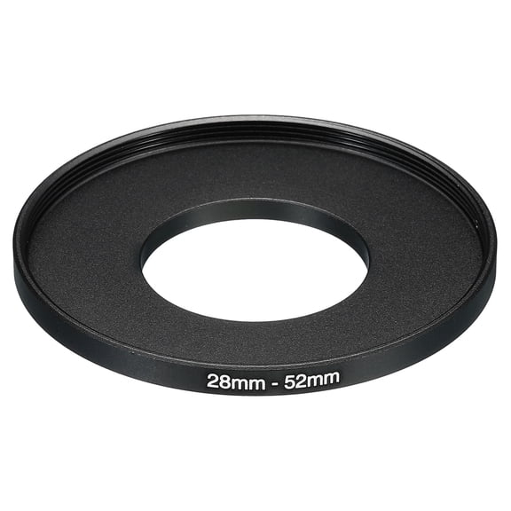 Uxcell 28mm-52mm Metal Step Up Ring, Camera Lens Filter Adapter Ring for Camera Lenses Hood, Black