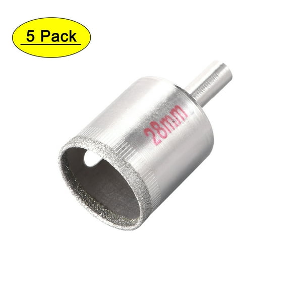 Uxcell 28mm Diamond Glass Hole Saw Core Drill Bits Nickel Plated 10 Pack