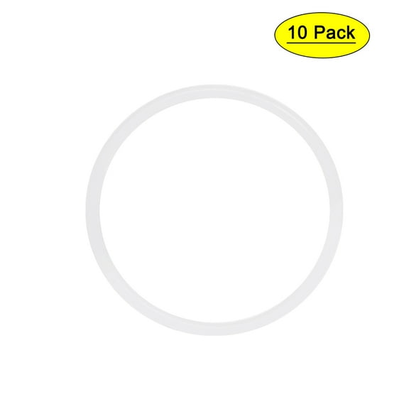 Uxcell 28mm OD 25mm ID 1.5mm Width Silicone Seal O-Rings White 10 Pack