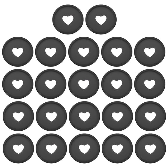 Uxcell 28mm Plastic Book Binding Discs Discbound Expansion Discs Heart Binder Rings, Black 22 Pack