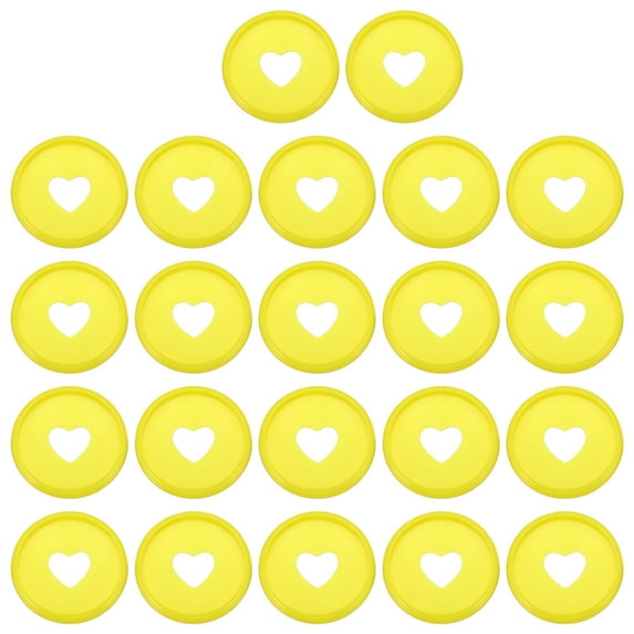 Uxcell 28mm Plastic Book Binding Discs Discbound Expansion Discs Heart Binder Rings, Yellow 22 Pack