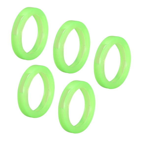 Uxcell 28mm Silicone Identifier Coding Tags Sleeve Key Cap Rings Cover, Green 10 Pack