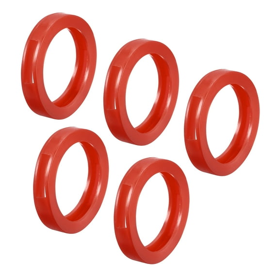 Uxcell 28mm Silicone Identifier Coding Tags Sleeve Key Cap Rings Cover, Red 10 Pack