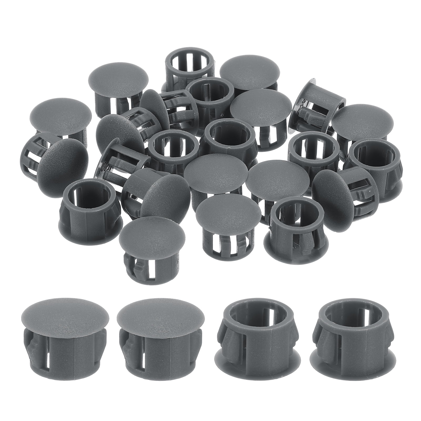 Uxcell 28pack 12mm(15/32")" Nylon Hole Plugs, Flush Type Panel Round ...