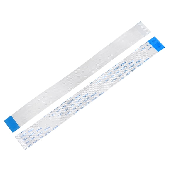 Uxcell 28pins Flexible Flat Cable FPC FFC B Type Ribbon Cable PE White 10Pcs