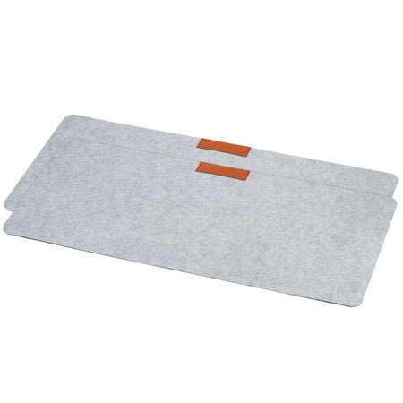 Uxcell 28x13" Desk Mat Protector, 2 Pack Dual Side Soft Smooth Mouse Pad Writing Mat, Gray