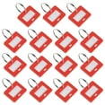 thumbnail image 1 of Uxcell 28x22mm Plastic Key Tags with Split Keyring Red 15 Count, 1 of 4