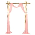 thumbnail image 1 of Uxcell 29.5'' x 20 ft Wedding Arch Draping Fabric Chiffon Sheer Drapery with Ribbons for Fixing Light Pink, 1 of 6