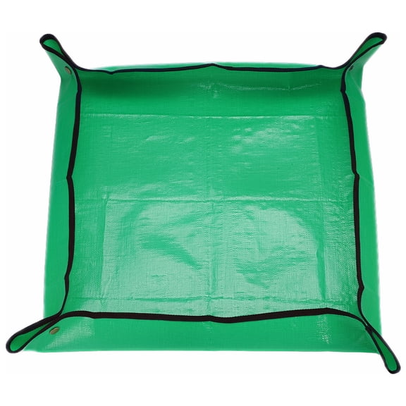Uxcell 29.5" x 29.5" PE Cloth Plant Repotting Mat with Metal Buckle, Green