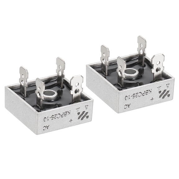 Uxcell 29 x 29 x 22.5 mm Aluminum Copper Rectifier Diode Bridge Rectifier Diodes Bridge Rectifier White 2 Pcs