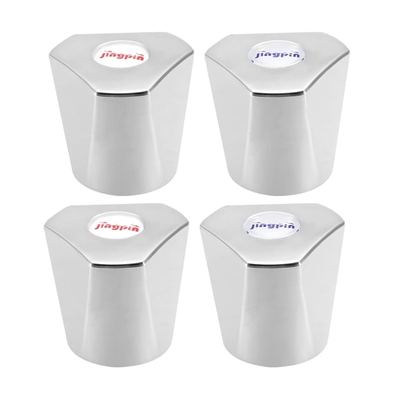 Uxcell 29mm Dia Universal Faucet Knob Handle Replacement Kit Silver Tone 4 Pack