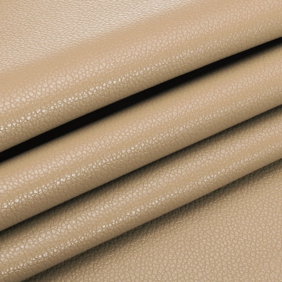 Uxcell 29x17x0.03 Inch PU Leather Book Cloth, Goat Grain, Khaki Color