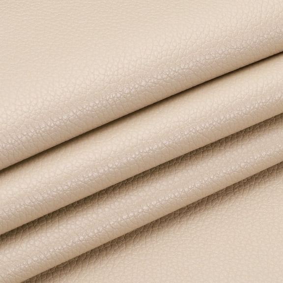 Uxcell 29x17x0.03 Inch PU Leather Book Cloth, Goat Grain, Light Khaki Color