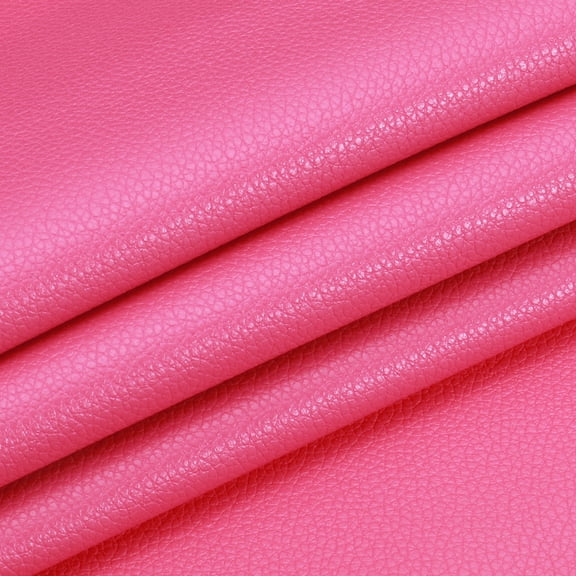 Uxcell 29x17x0.03 Inch PU Leather Book Cloth, Goat Grain, Rose Red