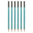 thumbnail image 1 of Uxcell 2B Drawing Pencils for Sketching, 6PCS Sketch Pencils for Drawing Art Pencils Graphite Wood Pre-sharpened for Drawing Sketching Artist, Hexagonal, Black Refill, Green/Black Pole, 1 of 6