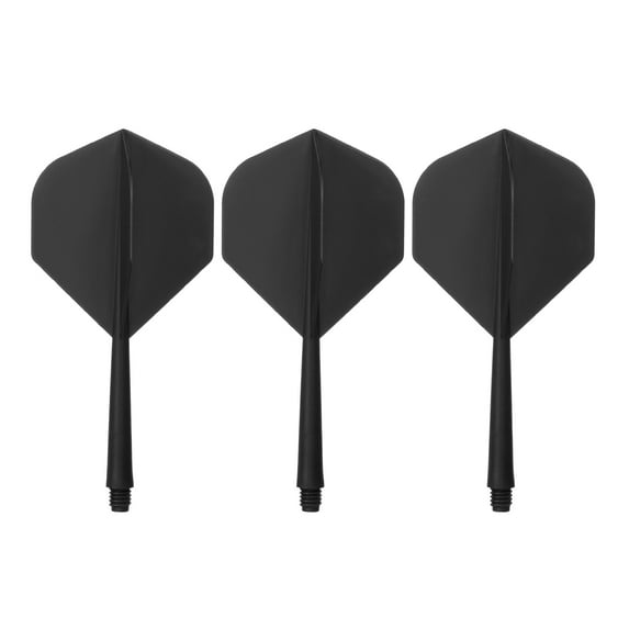 Uxcell 2BA Plastic Integrated Dart Shaft and Flights Standard Shape, Black 3 Pack