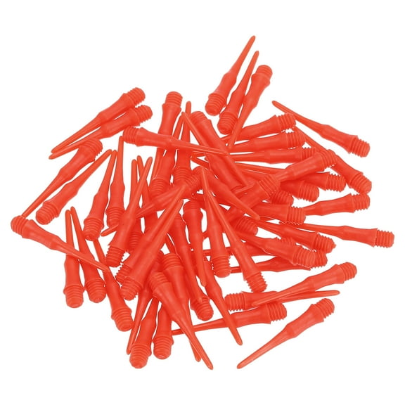 Uxcell 2BA Thread 1.1 inch Length Plastic Soft Dart Tips Replacement Dart Accessories 60 Pack PP Red