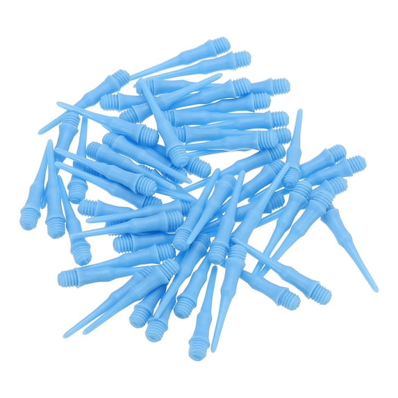 Uxcell 2BA Thread 1.1 inch Length Plastic Soft Dart Tips Replacement Dart Accessories 60 Pack PP Sky Blue