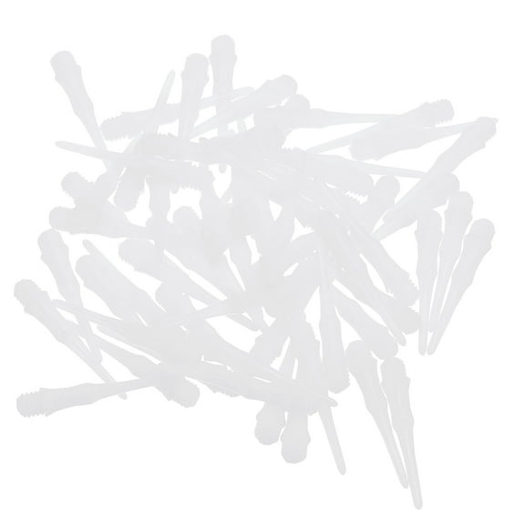 Uxcell 2BA Thread 1.1 inch Length Plastic Soft Dart Tips Replacement Dart Accessories 60 Pack PP White