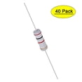 thumbnail image 1 of Uxcell 40Pcs 3W 3 Watt Metal Oxide Film Resistor 2K Ohm ±5% Tolerance, 1 of 7