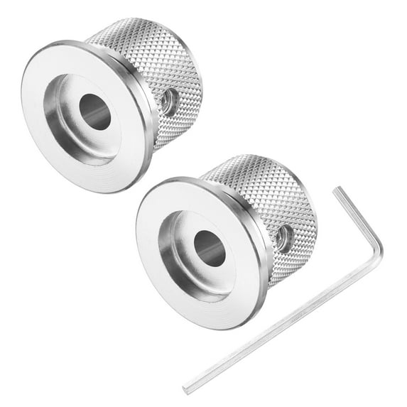 Uxcell 2PCS Aluminium Potentiometer Knobs 1/4"x1", Volume Tone Control Knobs, Silver