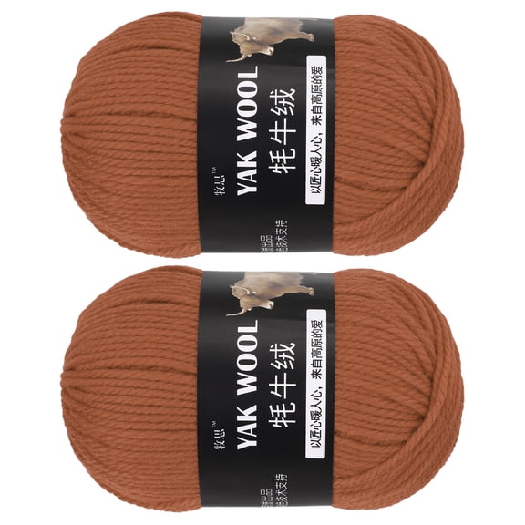 Uxcell 2PCS Crocheting Yarn,Light Camel 3 Ply wool Yarn 200g Sport Weight Yarns Bulk Soft and Fluffy Yarns for Knitting DIY Crochet Handicraft Blankets Gift,220 Yards