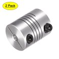 thumbnail image 1 of Uxcell 2PCS Motor Shaft 5mm to 5mm Helical Beam Coupler Coupling 25mm Dia 30mm Length, 1 of 6