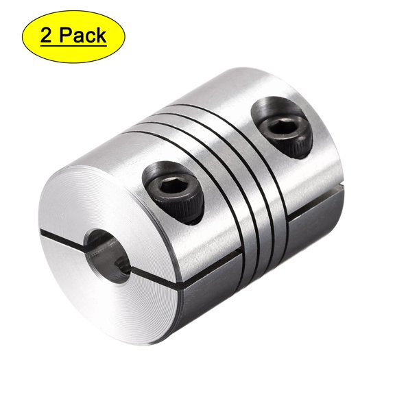 Uxcell 2PCS Motor Shaft 6mm to 6mm Helical Beam Coupler Coupling 20mm Dia 25mm Length