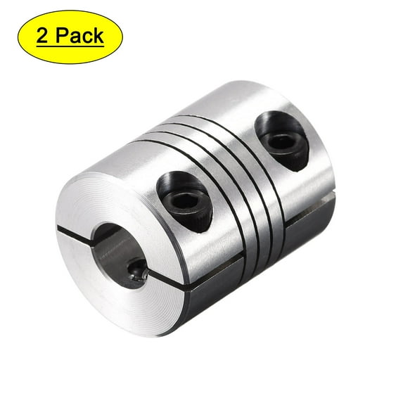 Uxcell 2PCS Motor Shaft 6mm to 8mm Helical Beam Coupler Coupling 25mm Dia 30mm Length