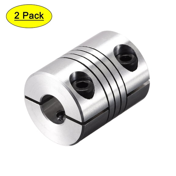 Uxcell 2PCS Motor Shaft 8mm to 8mm Helical Beam Coupler Coupling 20mm Dia 25mm Length
