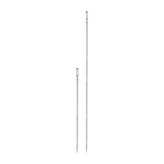 Uxcell 2PCS Upholstery Needle Large Eye Extra Long 6in, 10in Sewing Needles Straight Hand Needles Easy to Thread