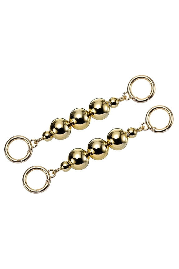 2Pack 15cm/5.9" Bead Purse Chain Strap Extender for Women Handbag, Gold