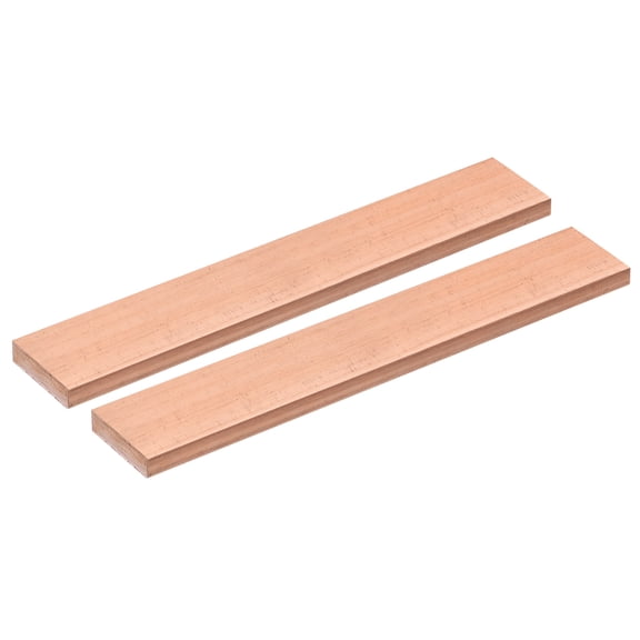 Uxcell 2Pack 2Pack Copper Flat Bar, 1/4" Thickness x 1" Width x 6" Length Copper Bar Stock