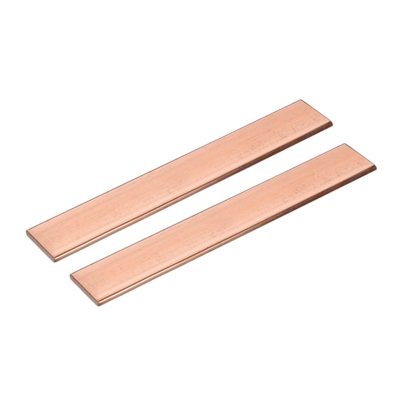 Uxcell 2Pack 2Pack Copper Flat Bar, 5/32" Thickness x 1" Width x 6" Length Copper Bar Stock