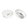 thumbnail image 1 of Uxcell 2Pack 3 Inch Cable Hole Cover ABS Office Desk Cable Wire Cord Grommet, White, 1 of 6