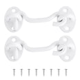thumbnail image 1 of Uxcell 2 pack 3 inch Hook and Eye Latch Barn Door Lock Stainless Steel, White, 1 of 7