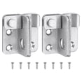 thumbnail image 1 of Uxcell 2Pack 45mm Stainless Steel Flip Gate Latch Door Slide Bolt Left Open, Silver, 1 of 6