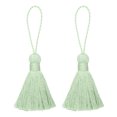 thumbnail image 1 of Uxcell 2Pack 5.31" Bookmark Tassels with Loop for DIY Crafts Accessory, Mint Green, 1 of 6