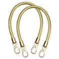 thumbnail image 1 of Uxcell 2Pack 50cm/19.7" Braided Leather Purse Replacement Strap for Handbag, Gold, 1 of 6