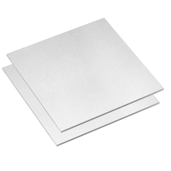 Uxcell 2Pack 50mm x 50mm x 3mm Rectangle 6061 Aluminum Sheet Flat Metal Plate Stock