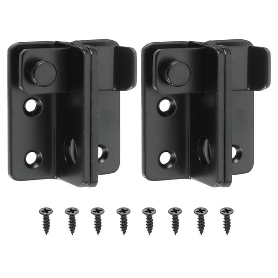 Uxcell 2Pack 62mm Stainless Steel Flip Gate Latch Door Slide Bolt Left Open, Black
