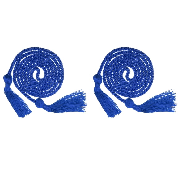 Uxcell 2Pack 67" Graduation Honor Cord with Tassel Braided Graduation Rope Blue