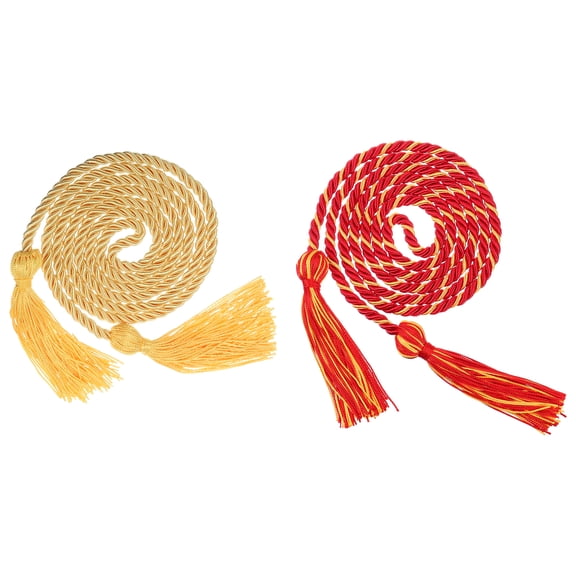 Uxcell 2Pack 67" Graduation Honor Cord with Tassel Polyester Yarn Honor Cord 2 Colors