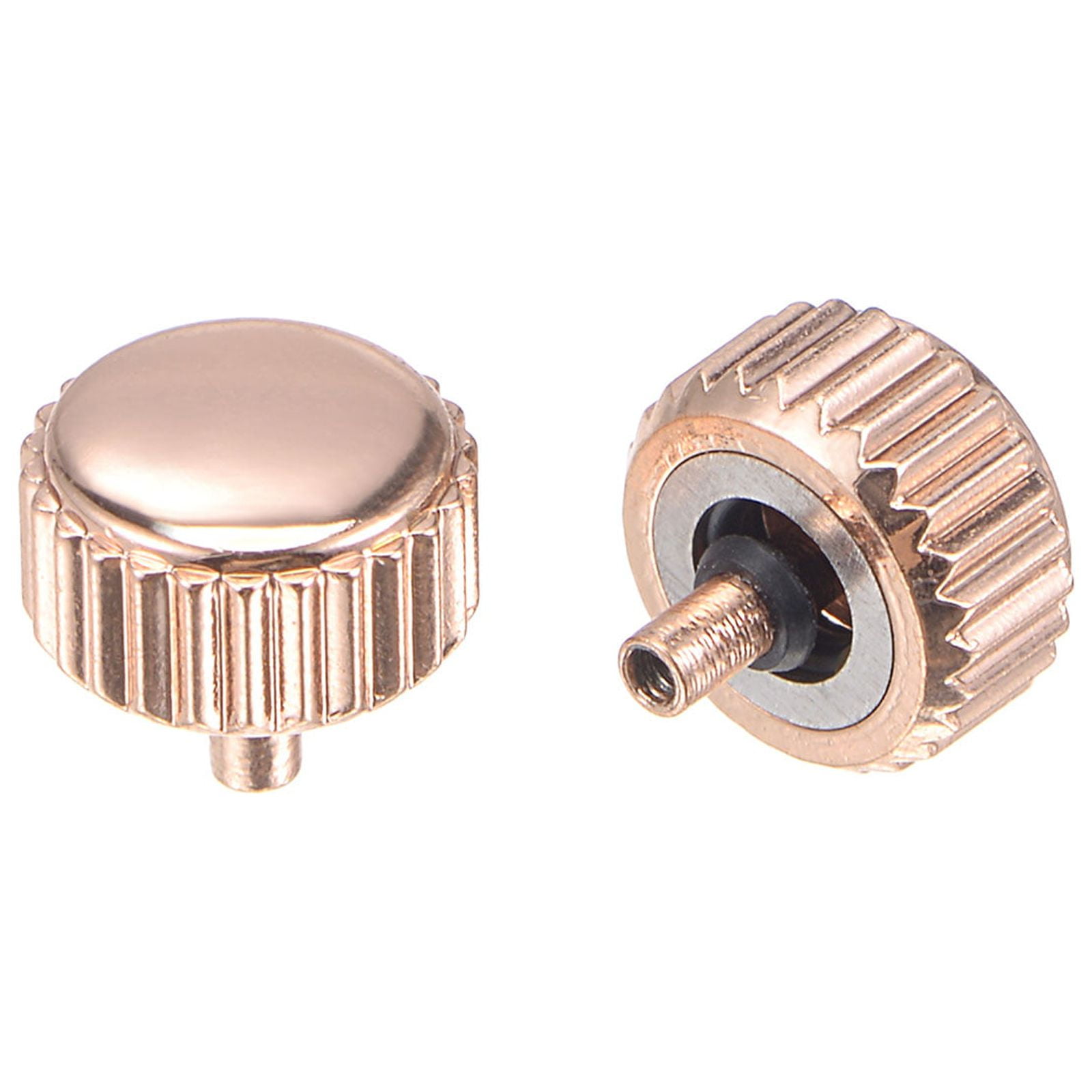 Uxcell 2Pack 6mm Watch Crown Parts, Stainless Steel Flat Head