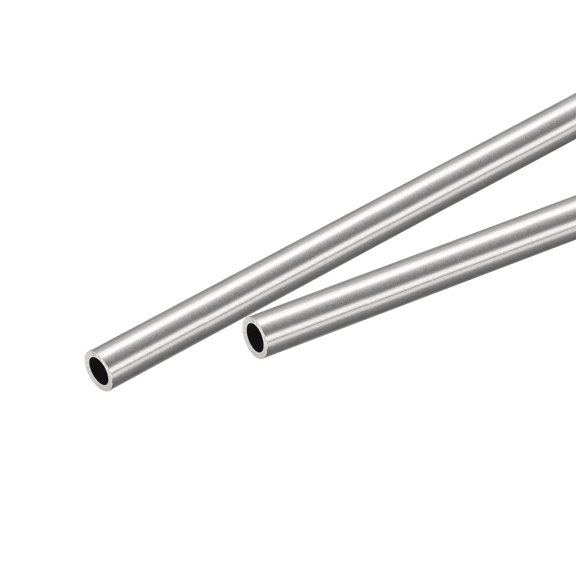 Uxcell 2Pack 6mm x 1mm x 400mm 304 Stainless Steel Tube for Industry Machinery