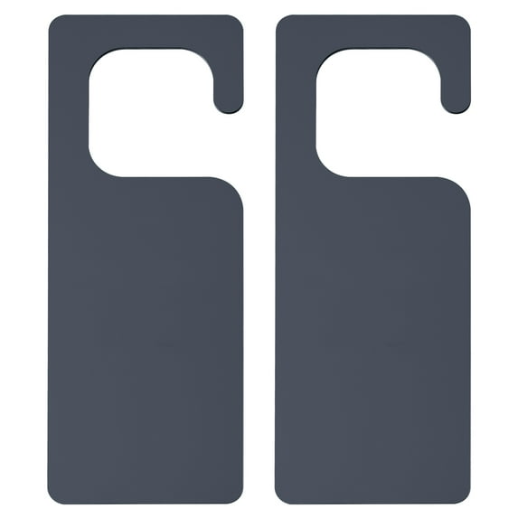 Uxcell 2Pack 9.84" Door Hanger Signs Acrylic Sign DIY Blank Door Tag for Home Office, Dark Gray